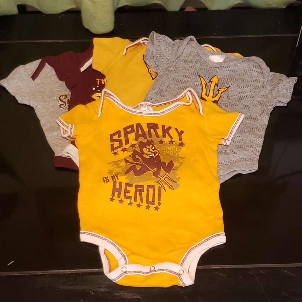 ASU Arizona State University Sun Devils Bundle of 5 Onesies